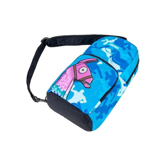Fortnite Amplify Llama Loot Pinata Sling Backpack Camo Blue School Bag - Picture 3 of 3